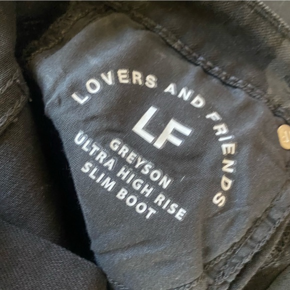 NWT Lovers + Friends Greyson Ultra High Rise Slim Boot Deepwater Black 25 26 - Picture 6 of 9